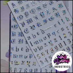 Calligraphy Letters ~ Silver Holo XF3262