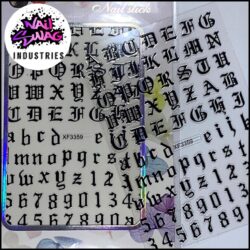 Calligraphy Letters ~ Black XF3359