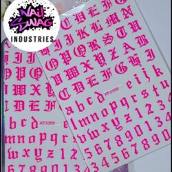 Calligraphy Letters ~ Pink XF3262
