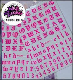 Calligraphy Letters ~ Pink XF3262