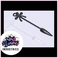 Swatch Sticks Stiletto ~ 'Bows' - Black, Clear