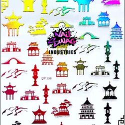 Nail Sticker Temple ~ GOLD Colour #396