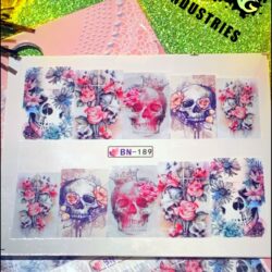 Watercolour Sculls & Flowers ~ Water Transfers ~ #189