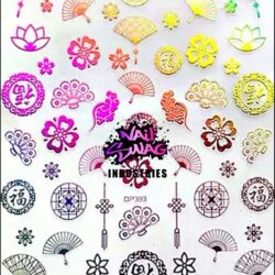 Nail Sticker Fans 2 - GOLD COLOUR #393