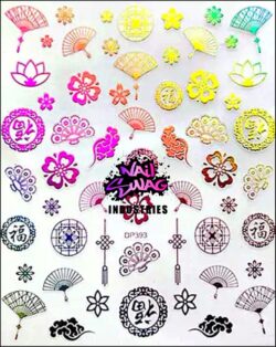 Nail Sticker Fans 2 - Holo Multi Colour #393