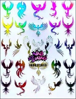 Nail Sticker Dragon ~ Multi Colour#388