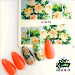 Water Transfers ~ Cream Classic Roses #C274