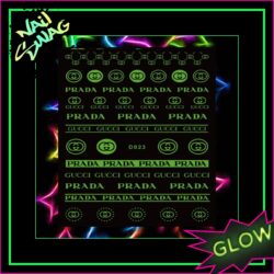 Prada ~ Gucci & Prada Designer GLOW Stickers #023