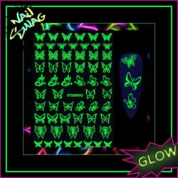 GLOW BUTTERFLY Stickers #3360