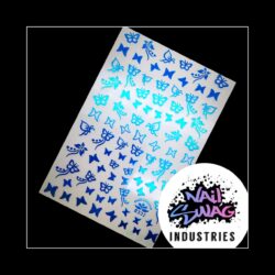 Butterfly ~ Blue/Teal Stickers R332