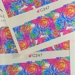 Water Transfers ~ Colour Abstract Roses #C247