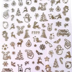 Christmas Nail Sticker - Santa & Snowman #599