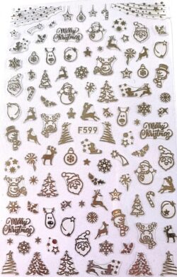 Christmas Nail Sticker - Santa & Snowman #599