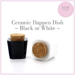 Large Porcelain Dappen Dish ~ Black or White