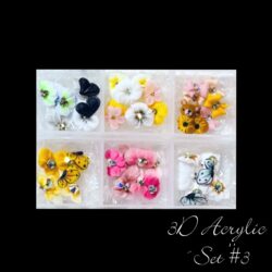 3D Acrylic Hand Made Flowers etc... ~ Set 3 ~ 50 Pieces