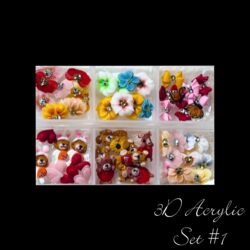 3D Acrylic Hand Made Flowers etc... ~ Set 1 ~ 60 pieces